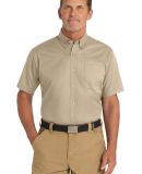 CornerStone Short Sleeve SuperPro Twill Shirt SP18 in Stone