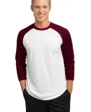 Sport Tek PosiCharge153 Baseball Jersey ST205 in White/maroon