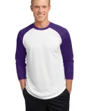 Sport Tek PosiCharge153 Baseball Jersey ST205 in White/purple