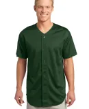 Sport Tek PosiCharge Tough Mesh153 Full Button Jer Forest Green