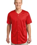 Sport Tek PosiCharge Tough Mesh153 Full Button Jer True Red