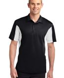 Sport Tek Side Blocked Micropique Sport Wick Polo  in Black/white