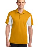 Sport Tek Side Blocked Micropique Sport Wick Polo  in Gold/white