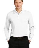 Sport Tek Long Sleeve Micropique Sport Wick Polo S in White