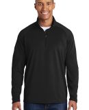 Sport Tek Sport Wick Stretch 12 Zip Pullover ST850 in Black