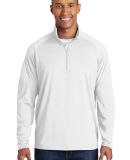 Sport Tek Sport Wick Stretch 12 Zip Pullover ST850 in White