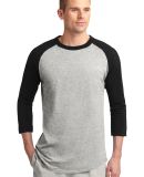 Sport Tek Colorblock Raglan Jersey T200 in Heathr/gry/blk