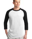 Sport Tek Colorblock Raglan Jersey T200 in White/black