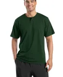 Sport Tek Short Sleeve Henley T210 Forest