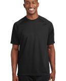 Sport Tek Dry Zone153 Short Sleeve Raglan T Shirt  in Black