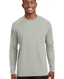 Sport Tek Dry Zone153 Long Sleeve Raglan T Shirt T in Silver