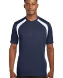 Sport Tek Dry Zone153 Colorblock Crew T478 True Navy/Wht