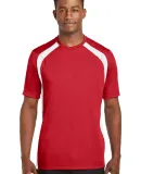 Sport Tek Dry Zone153 Colorblock Crew T478 True Red/White