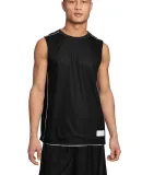 Sport Tek PosiCharge Mesh153 Reversible Sleeveless in Black/white