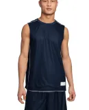 Sport Tek PosiCharge Mesh153 Reversible Sleeveless in True navy/wht