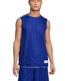 Sport Tek PosiCharge Mesh153 Reversible Sleeveless in True royal/wht