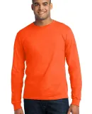 Port  Company Long Sleeve All American Tee USA100L Safety Orange