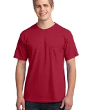 Port  Company All American Tee with Pocket USA100P Red