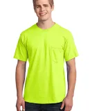 Port  Company All American Tee with Pocket USA100P Safety Green