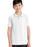 Port Authority Youth Silk Touch153 Polo Y500 in White