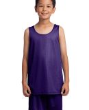 Sport Tek Youth PosiCharge Classic Mesh 8482 Rever in Purple/wh