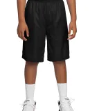 Sport Tek Youth PosiCharge Mesh153 Reversible Shor Black/White