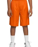 Sport Tek Youth PosiCharge Mesh153 Reversible Shor Deep Orange/Wh