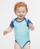 4400 Onsie Rabbit Skins Infant Lap Shoulder Creepe in Chill/ indigo