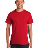 2300 Gildan Ultra Cotton Pocket T-shirt in Red