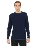 BELLA+CANVAS 3500 Mens Long Sleeve Thermal in Navy/ grey