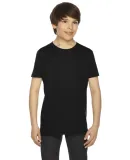 2201 American Apparel Unisex Youth Fine Jersey S/S BLACK