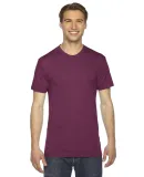 American Apparel TR401 Unisex Tri-Blend Track Tee Tri-Cranberry