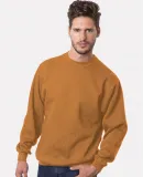 1102 Bayside Fleece Crew Neck Pullover Caramel Brown