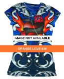 1455 tie dye Juniors' Sublimation-Dyed Tee Orange Love 639