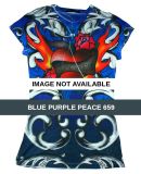 1455 tie dye Juniors' Sublimation-Dyed Tee Blue Purple Peace 659