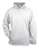 1480 Badger 1/4 Zip Poly Fleece Pullover White