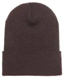 1501 Yupoong Heavyweight Cuffed Knit Cap in Brown