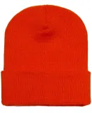 1501 Yupoong Heavyweight Cuffed Knit Cap in Blaze orange