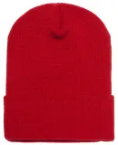 1501 Yupoong Heavyweight Cuffed Knit Cap in Red