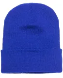 1501 Yupoong Heavyweight Cuffed Knit Cap in Royal