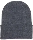 1501 Yupoong Heavyweight Cuffed Knit Cap in Dark grey