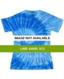 1555 tie dye Sublimated Polyester Ladies' Tee Lime Swirl 673