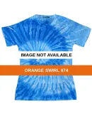 1555 tie dye Sublimated Polyester Ladies' Tee Orange Swirl 674