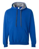 185C00 Gildan Adult Heavy BlendContrast Hooded Swe ROYAL/ SPORT GRY