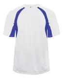 2144 Badger Youth B-Core Two-Tone Hook Tee White/ Royal