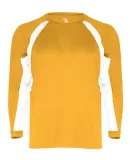 2154 Badger Youth Performance Long-Sleeve Hook Ath Gold/ White