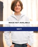 2246 LA T Youth Fleece Hooded Zip-Front Sweatshirt Navy