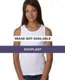 2566 LA T Girls' 2X1 Rib Tank Eggplant