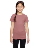 2616 LA T Girls' Fine Jersey Longer Length T-Shirt in Mauvelous