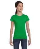 2616 LA T Girls' Fine Jersey Longer Length T-Shirt in Kelly